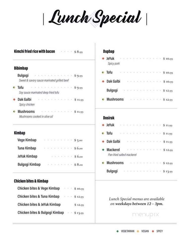 Dasoni - Toronto, ON menu_pic