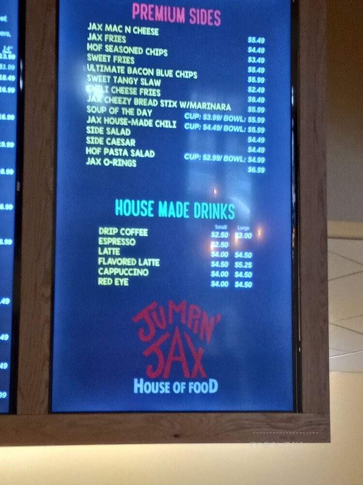 Jumpin' Jax House of Food - Jacksonville, FL menu_pic