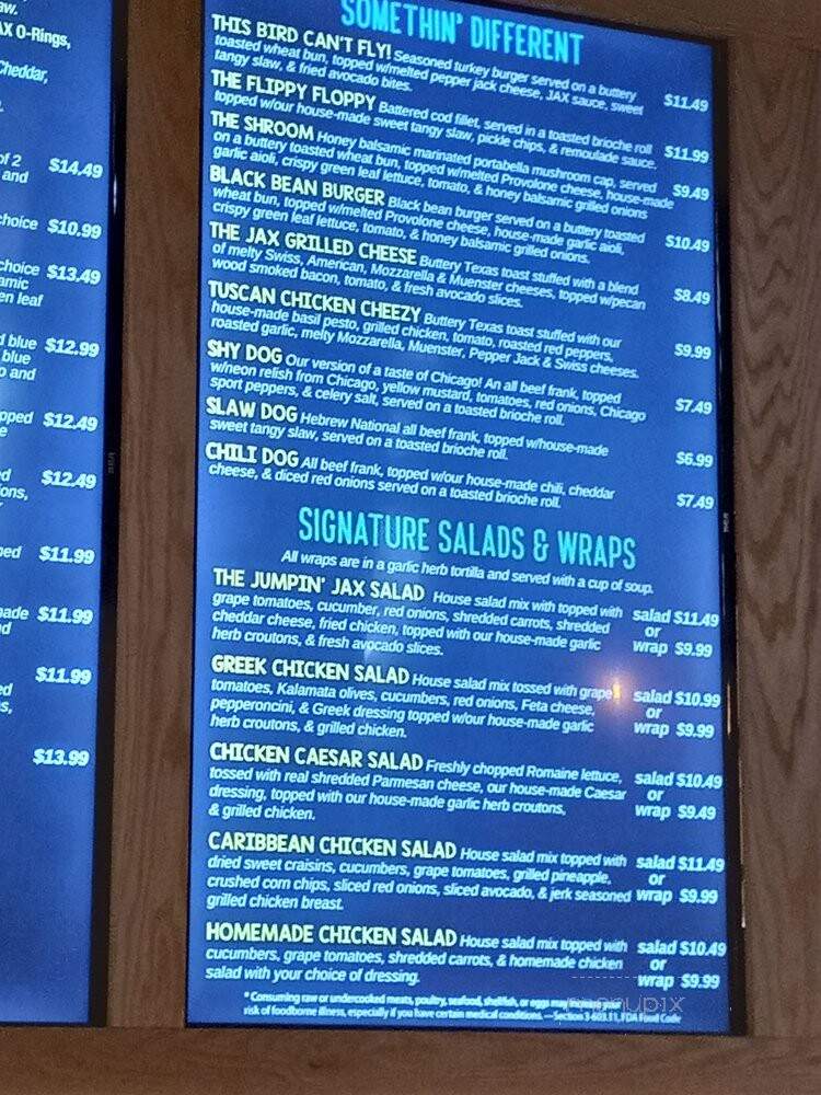 Jumpin' Jax House of Food - Jacksonville, FL menu_pic