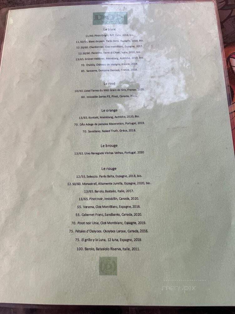 Le Don - Quebec City, QC menu_pic