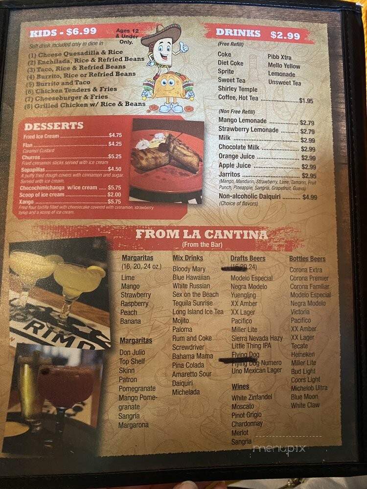 Los Primos Mexican Restaurant - Hagerstown, MD menu_pic