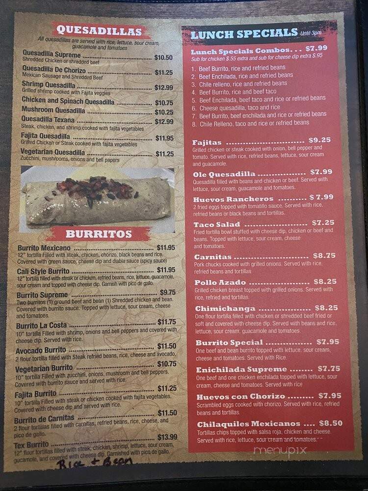 Los Primos Mexican Restaurant - Hagerstown, MD menu_pic