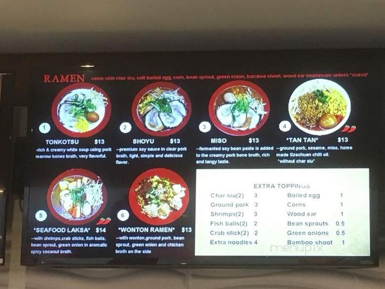 Sapporo Ramen & Bubble Tea - Edmonton, AB menu_pic