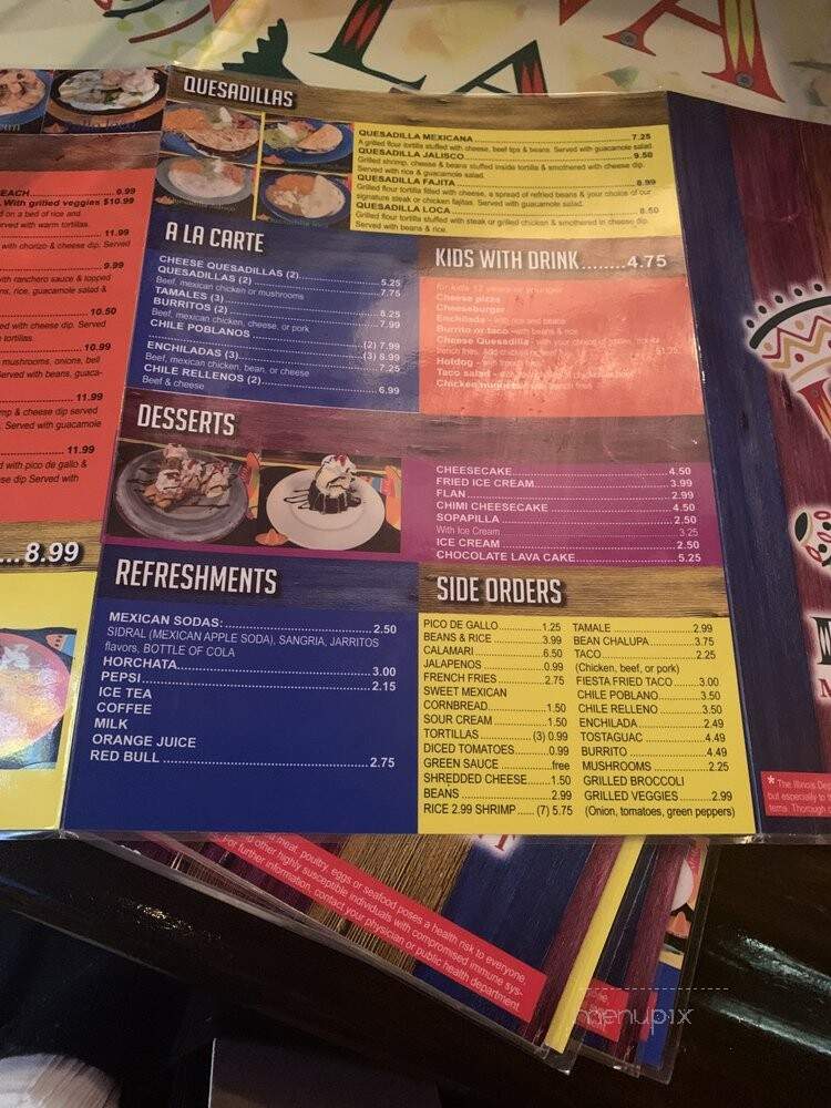 Viva la Fiesta - Edwardsville, IL menu_pic