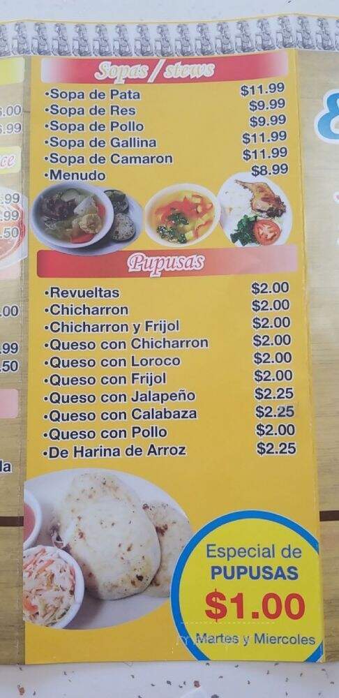 El Pipil Restaurante - Sun Valley, CA menu_pic
