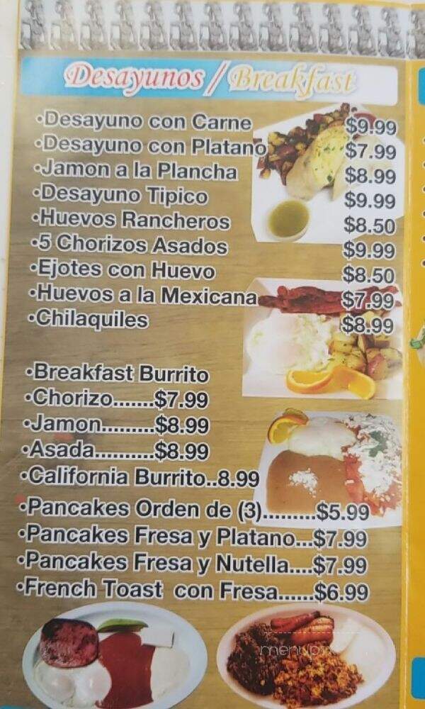 El Pipil Restaurante - Sun Valley, CA menu_pic
