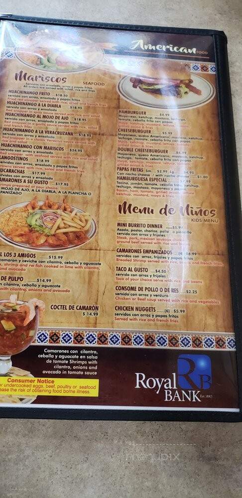 Los Tres Amigos - Chicago, IL menu_pic