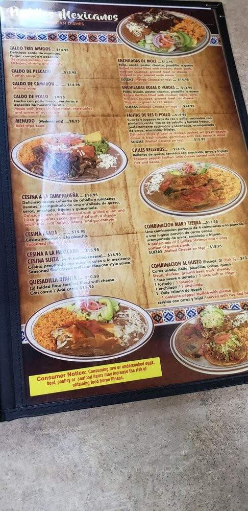 Los Tres Amigos - Chicago, IL menu_pic