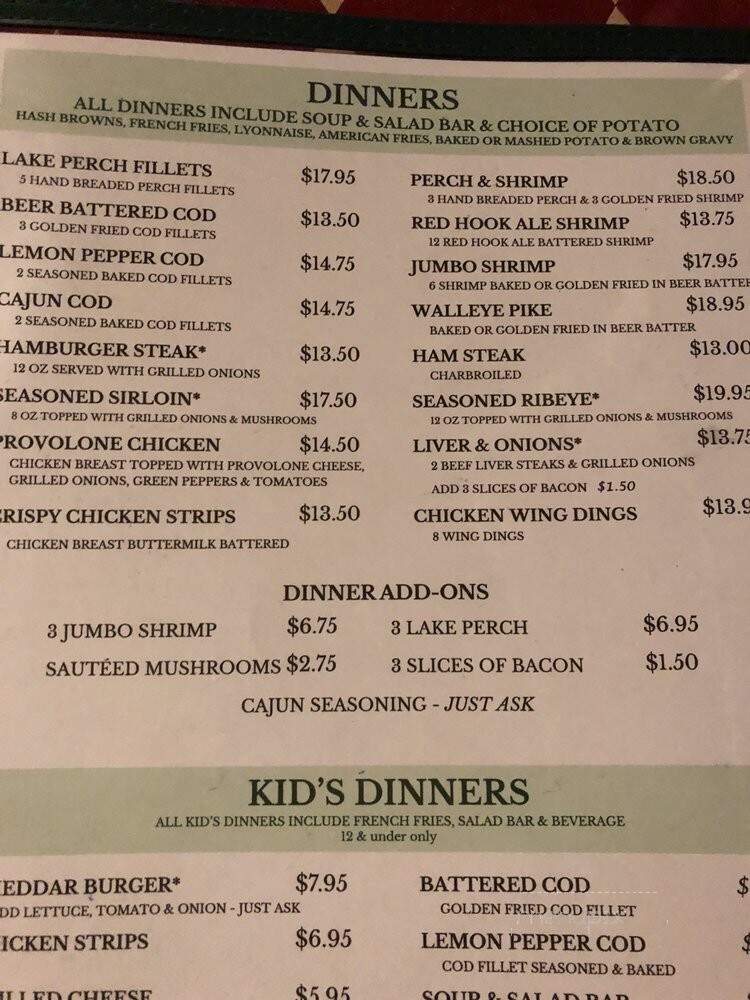 4 Mile Restaurant and Bar - Eau Claire, WI menu_pic
