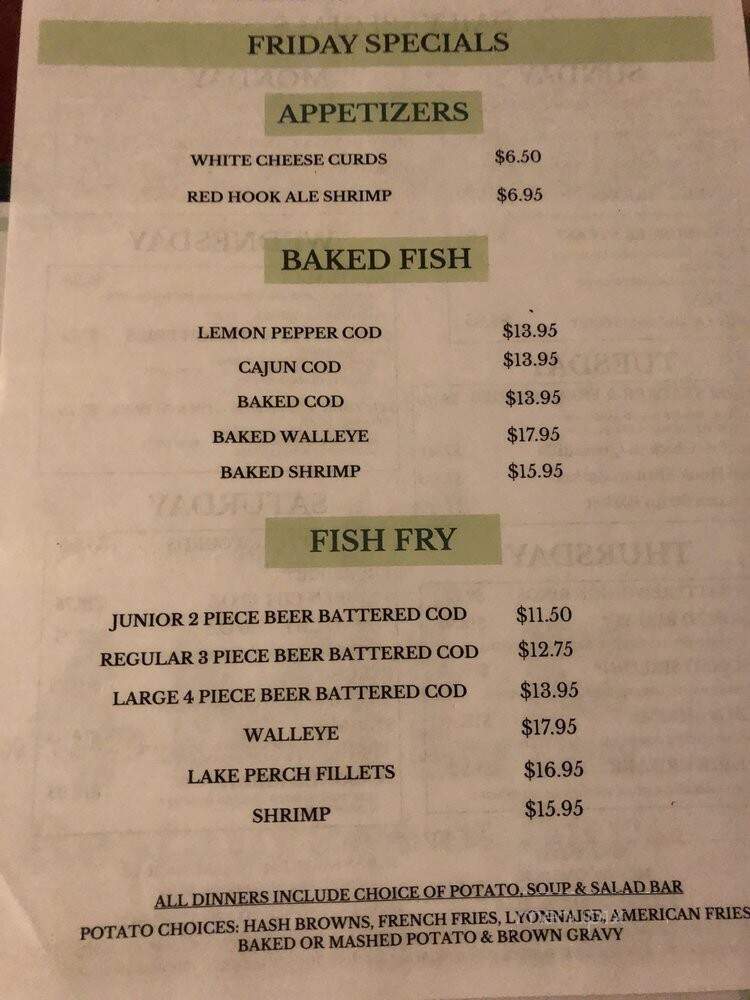 4 Mile Restaurant and Bar - Eau Claire, WI menu_pic