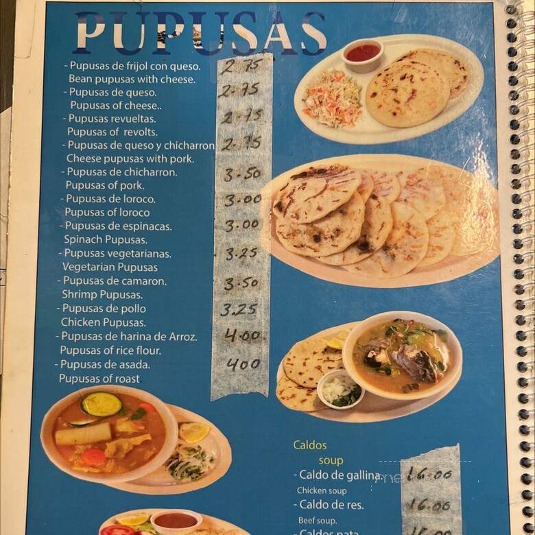 Pupuseria El Carrisal - Downey, CA menu_pic