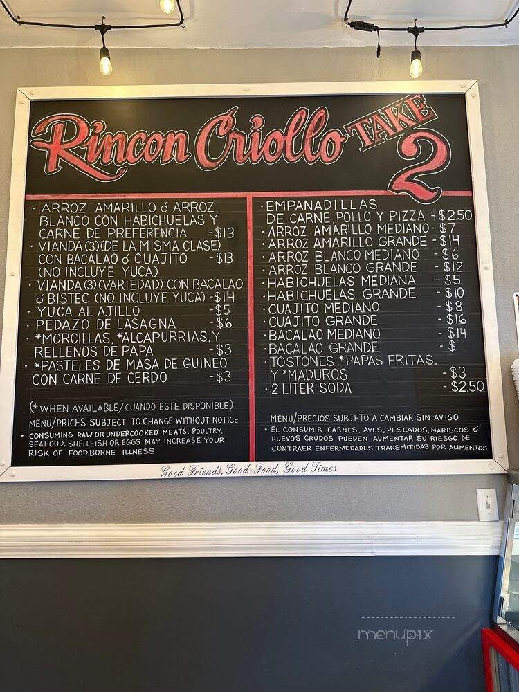 Rincon Criollo Take 2 - Cleveland, OH menu_pic