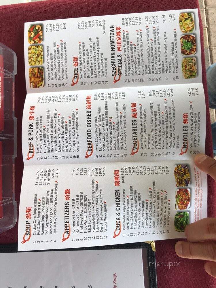 Szechuan Cuisine II - Mississauga, ON menu_pic