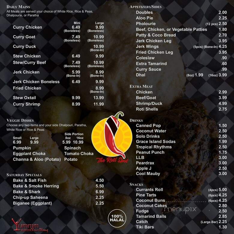The Roti Spot - Pickering, ON menu_pic