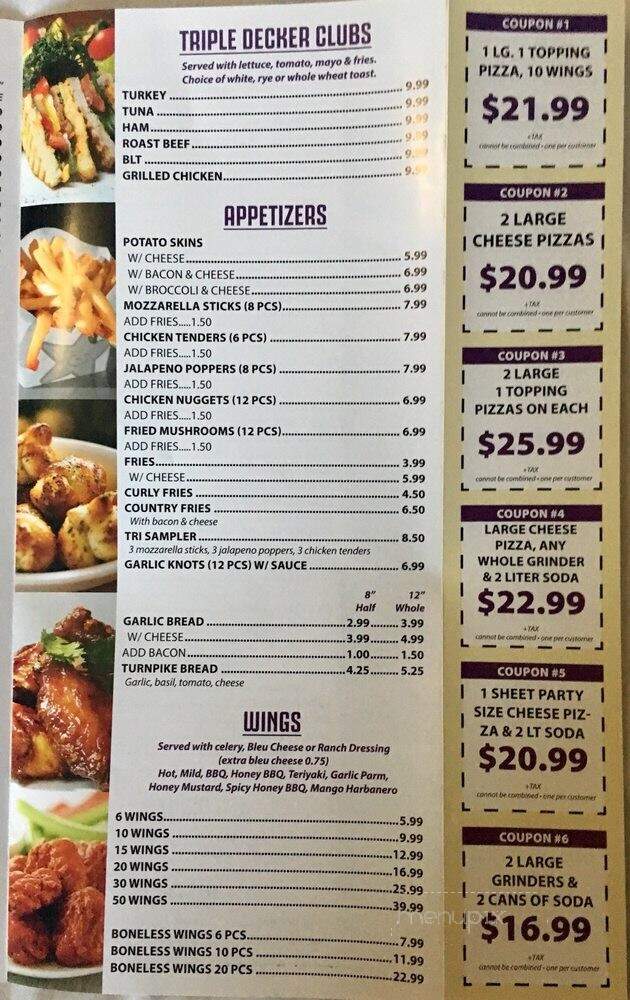 Turnpike Pizzeria - Newington, CT menu_pic