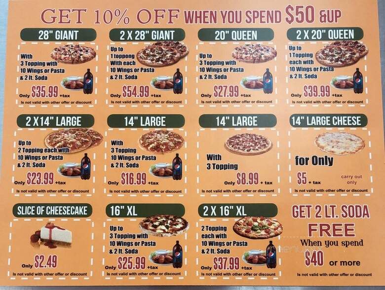 Giant Pizza King - Lemon Grove, CA menu_pic