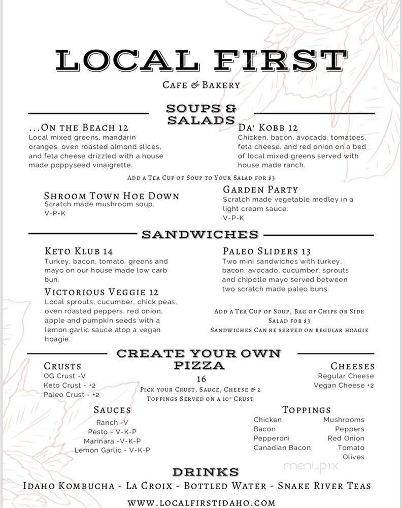 Local First - Nampa, ID menu_pic
