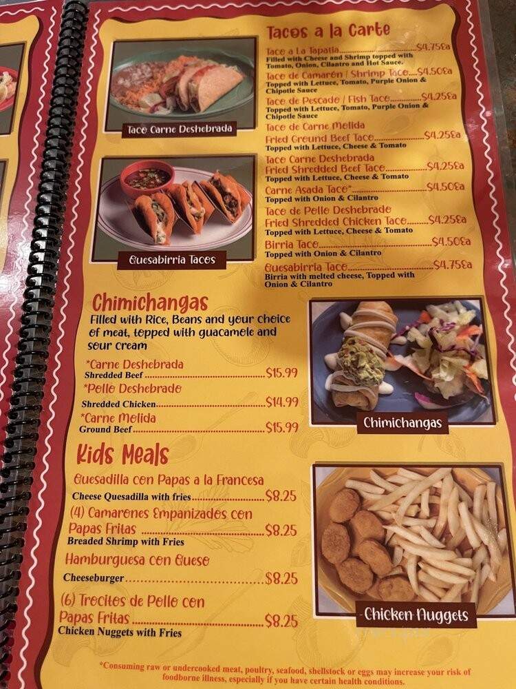 Mi Casa Mexican Cuisine - Las Vegas, NV menu_pic