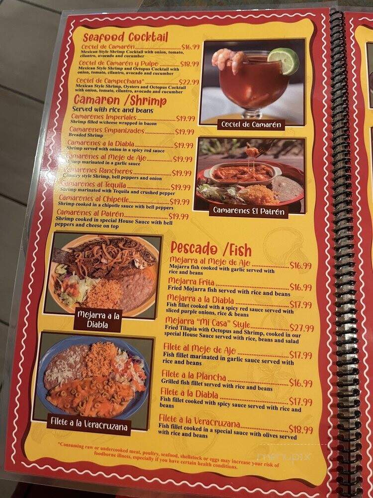 Mi Casa Mexican Cuisine - Las Vegas, NV menu_pic