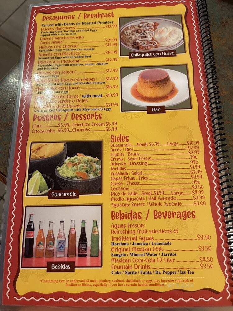 Mi Casa Mexican Cuisine - Las Vegas, NV menu_pic