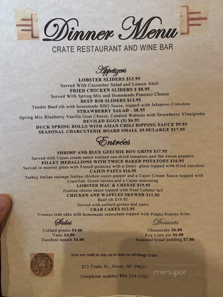 Crate Restaurant & Wine Bar - Greer, SC