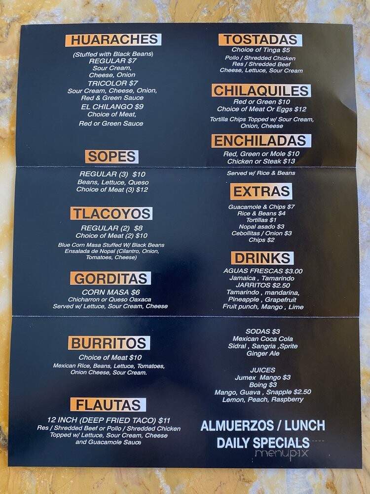 Las Chilangas - Ridgewood, NY menu_pic