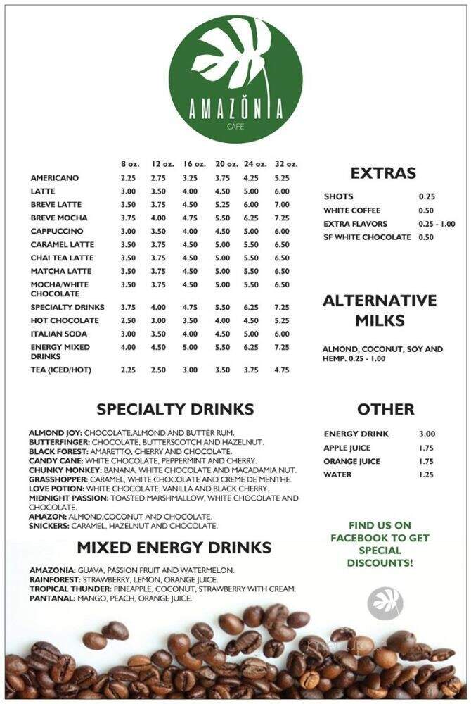 Amazonia Cafe - Seattle, WA menu_pic