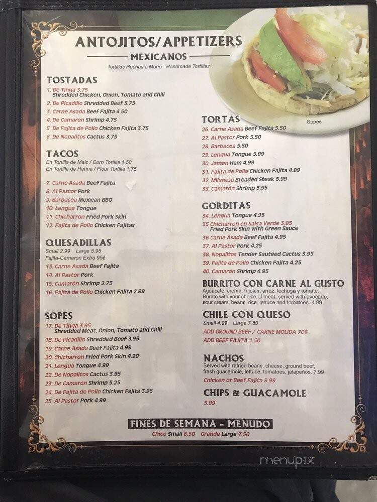 El Pueblo Michoacano - Houston, TX menu_pic