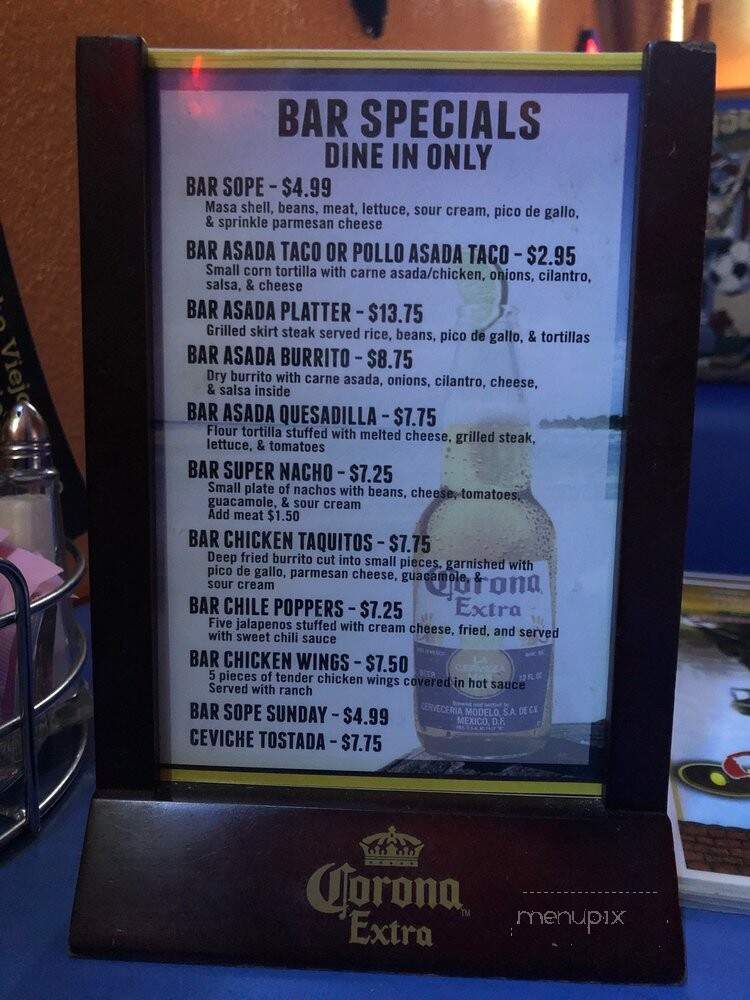 El Rancho Viejo - La Center, WA menu_pic