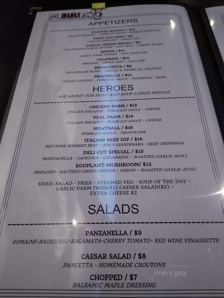 Pubblico Eatery - Ottawa, ON menu_pic