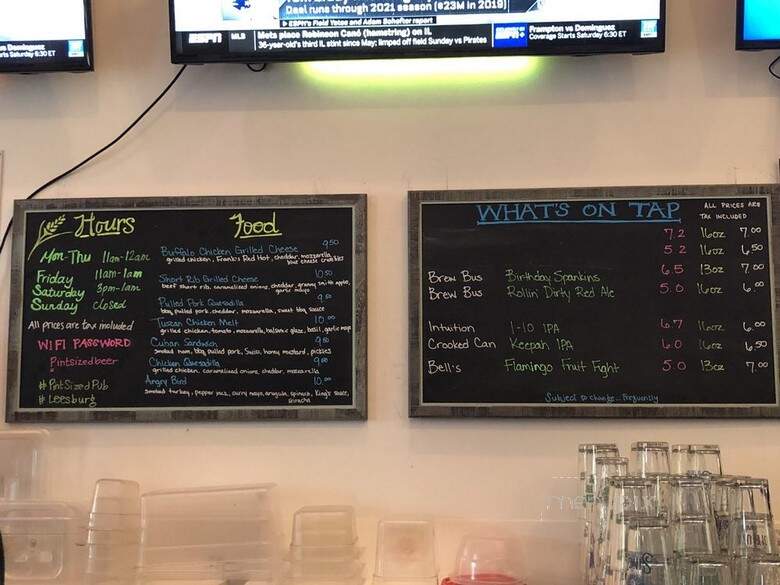 The Pint Size Pub - Leesburg, FL menu_pic