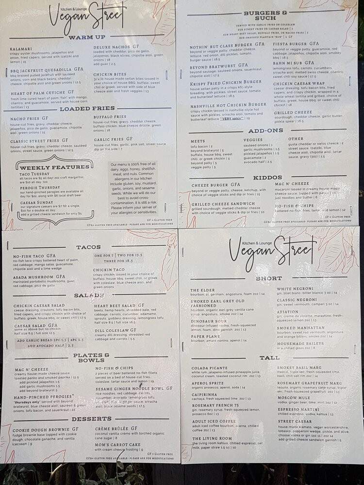 Vegan Street - Calgary, AB menu_pic