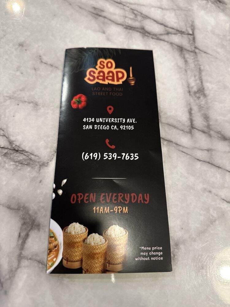 So Saap - San Diego, CA