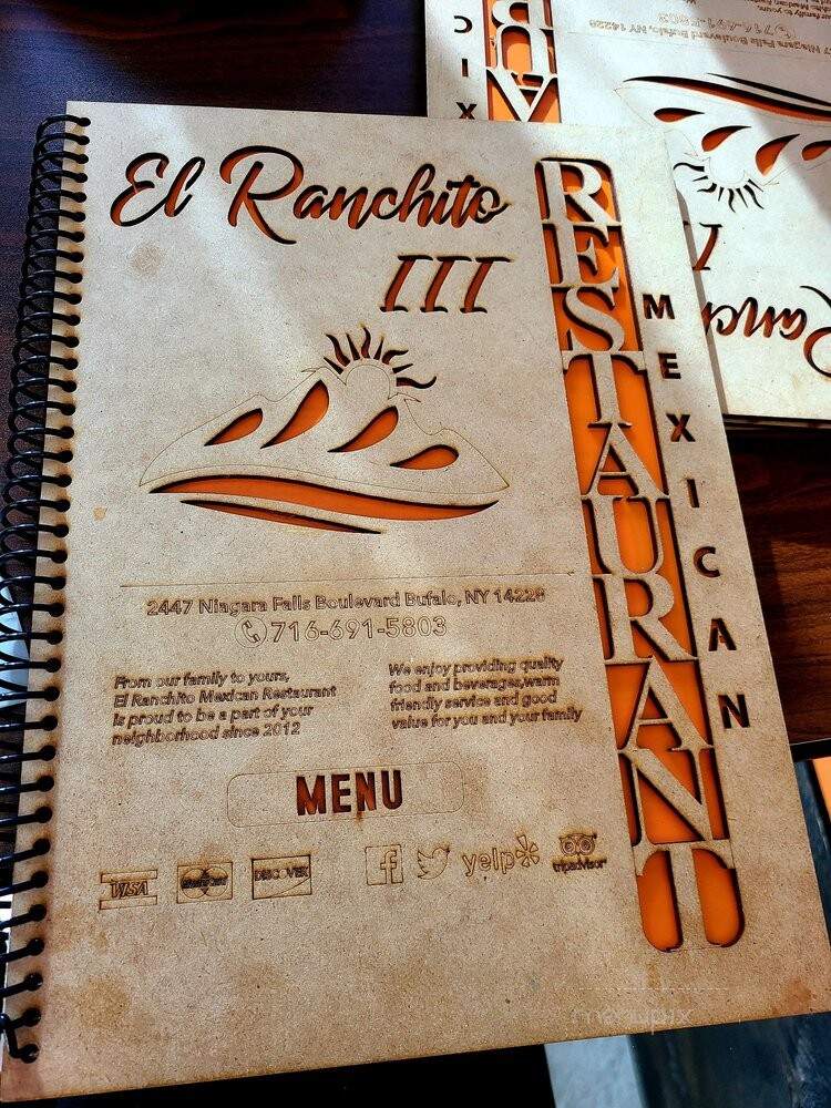 El Ranchito 3 Mexican Restaurant - Buffalo, NY menu_pic