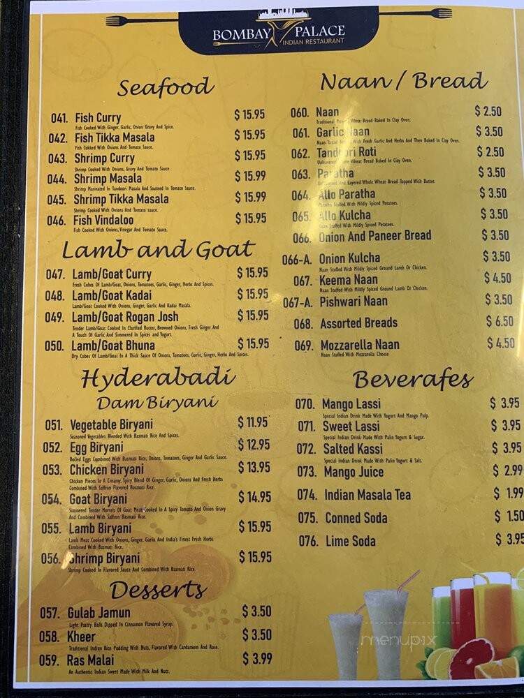 Bombay Palace By Lex - Lexington, KY menu_pic