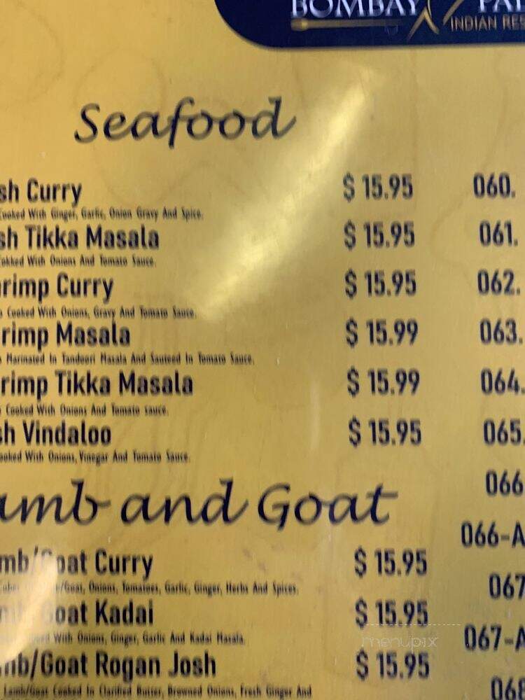 Bombay Palace By Lex - Lexington, KY menu_pic