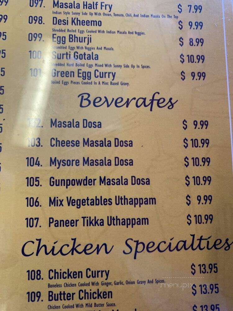 Bombay Palace By Lex - Lexington, KY menu_pic