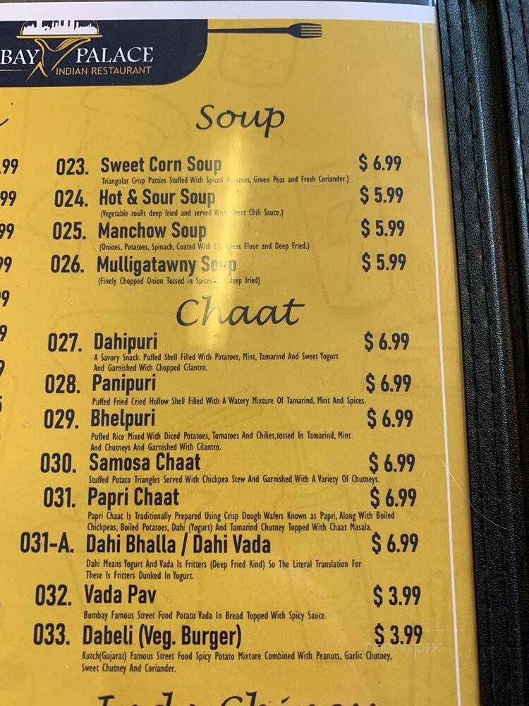 Bombay Palace By Lex - Lexington, KY menu_pic