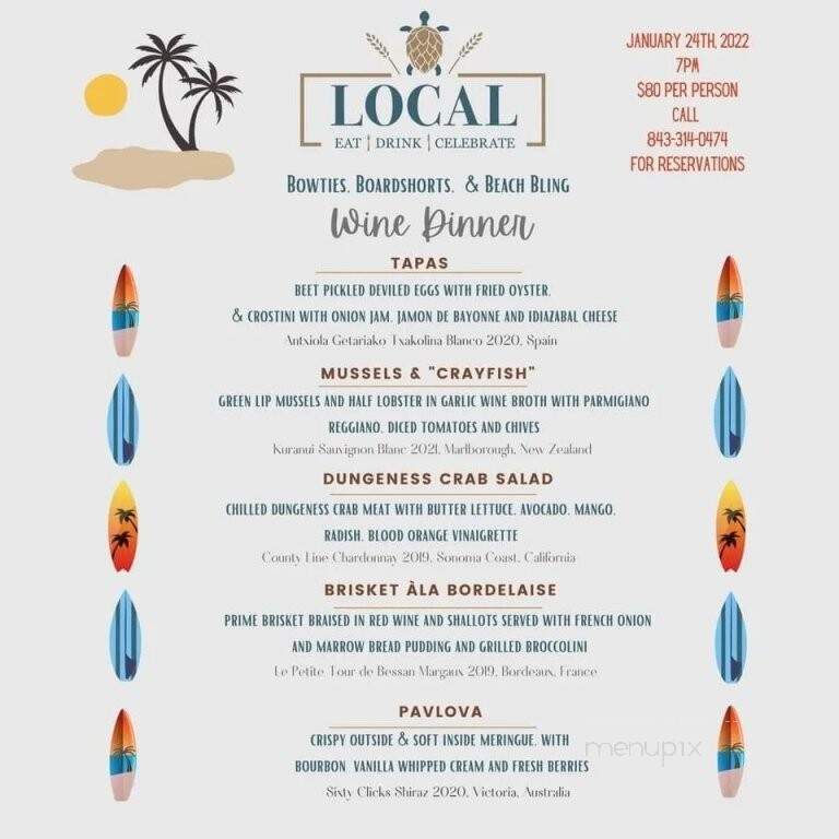 The Local - Pawleys Island, SC menu_pic
