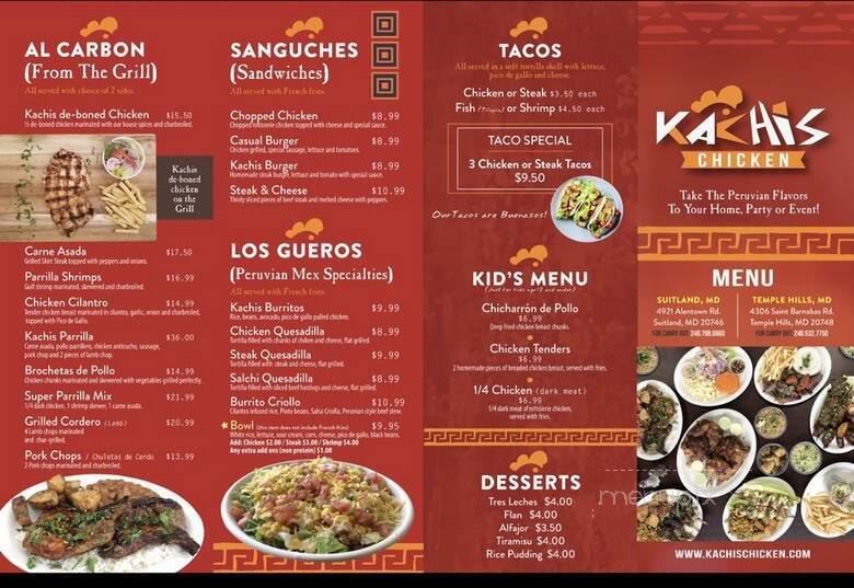 Kachi's Chicken - Temple Hills, MD menu_pic