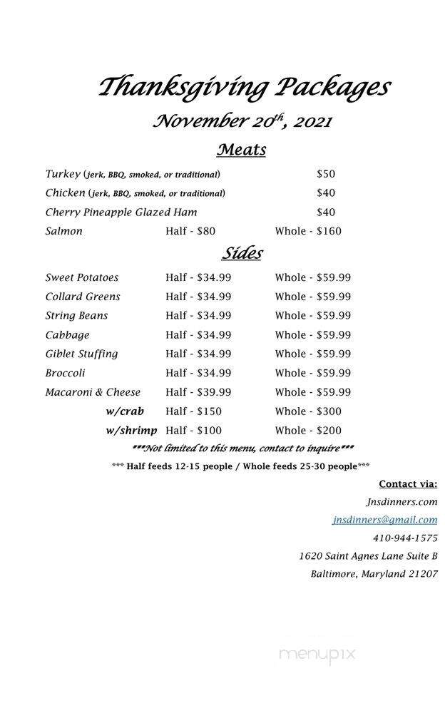 Jns4kidz - Gwynn Oak, MD menu_pic