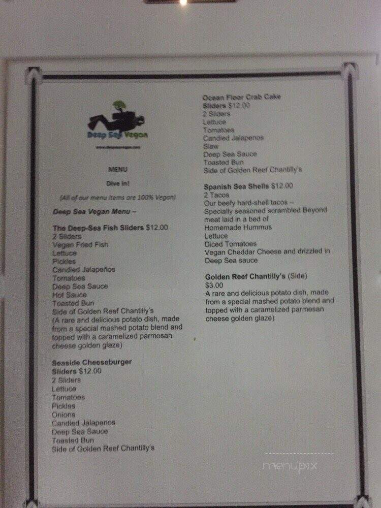 Deep Sea Vegan - Nashville, TN menu_pic