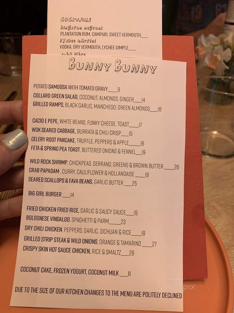 Bunny Bunny - Detroit, MI menu_pic