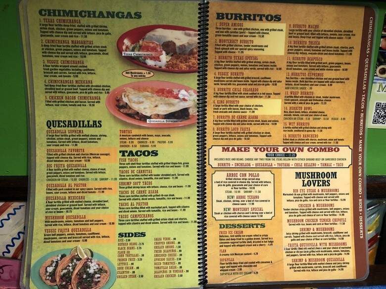 Texas Margaritas - Zionsville, IN menu_pic