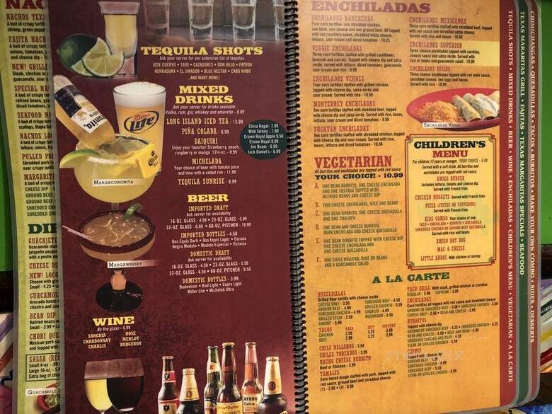 Texas Margaritas - Zionsville, IN menu_pic