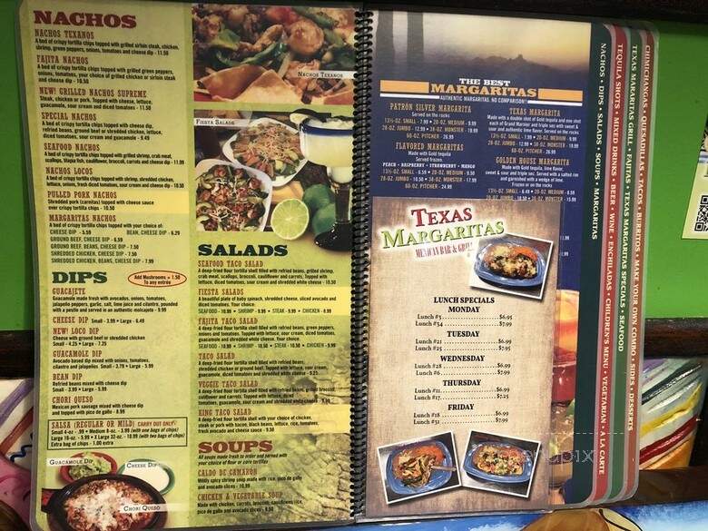 Texas Margaritas - Zionsville, IN menu_pic