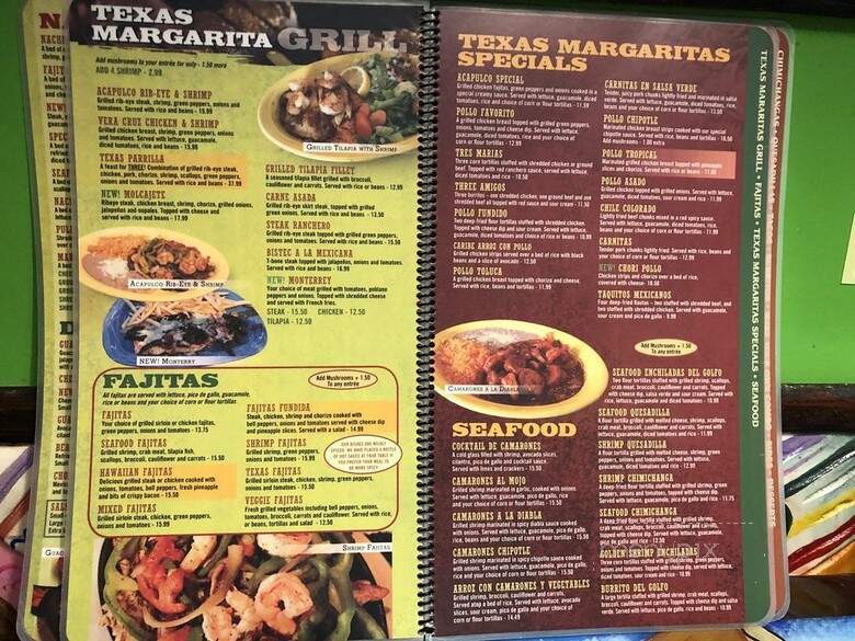 Texas Margaritas - Zionsville, IN menu_pic