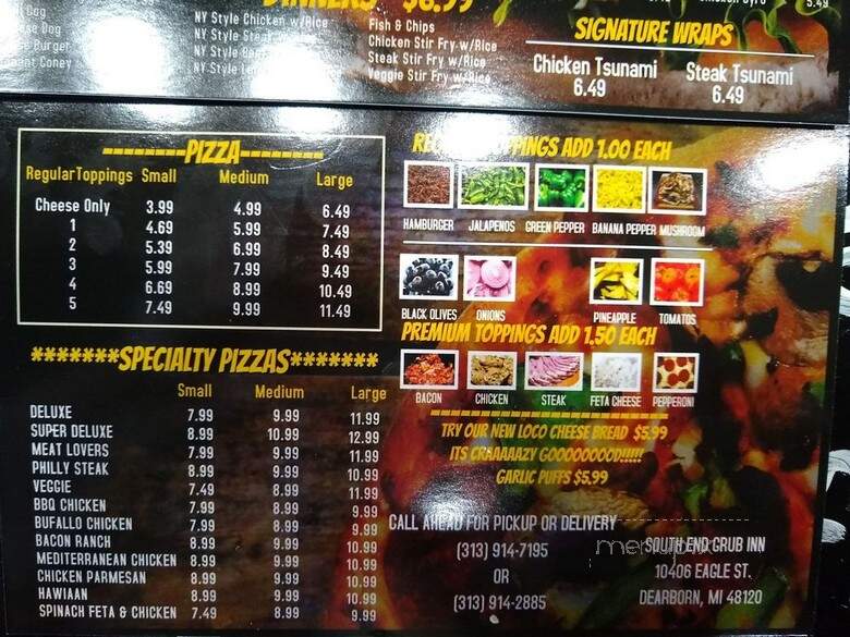 Grub Inn Pizza & Grill - Dearborn, MI menu_pic