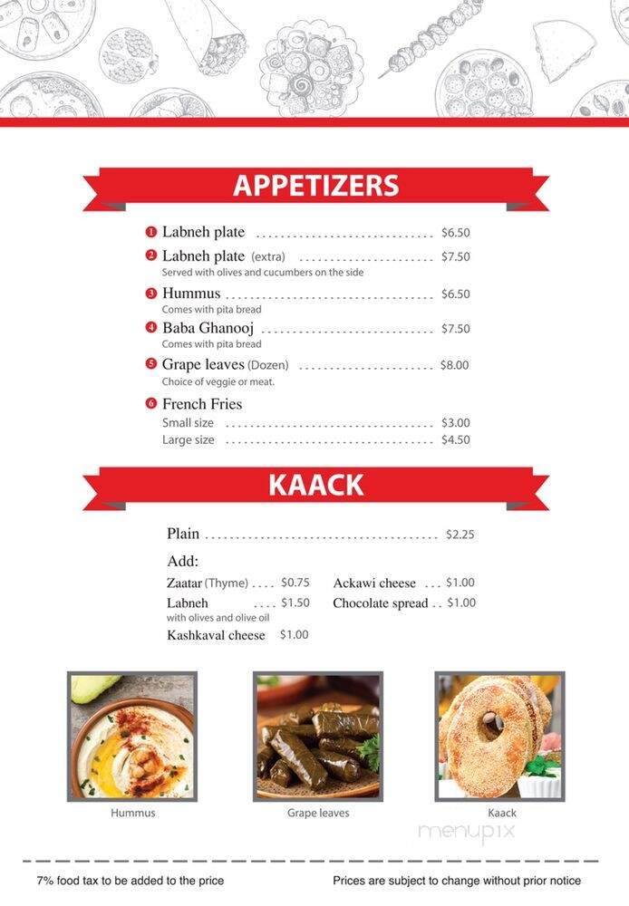 Beirut Bite - Worcester, MA menu_pic