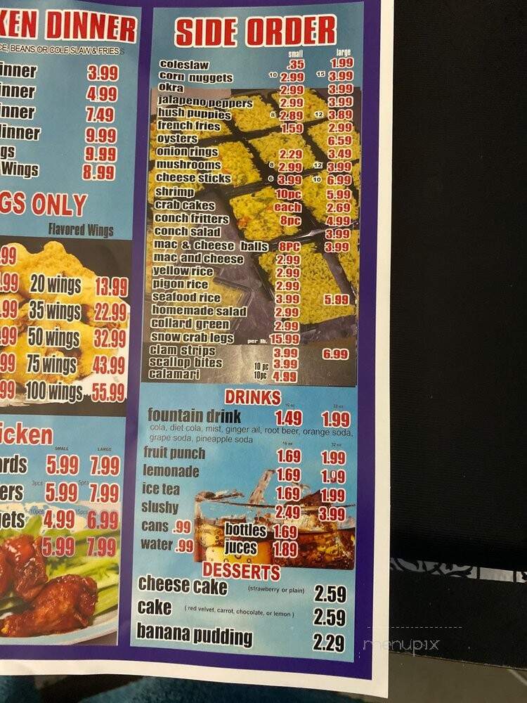 Hook Fish & Chicken - West Palm Beach, FL menu_pic